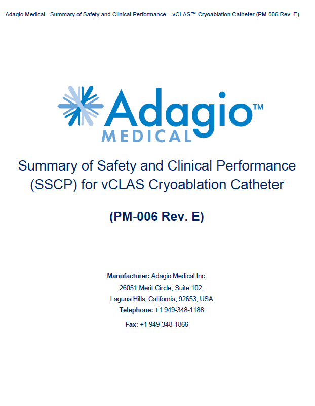 SSCP for vCLAS cryoablation catheter, English edition